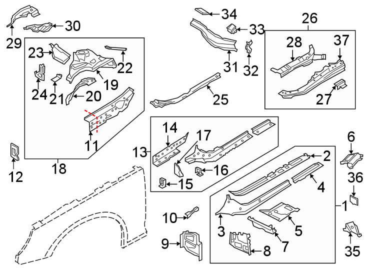 37FENDER. STRUCTURAL COMPONENTS & RAILS.https://images.simplepart.com/images/parts/motor/fullsize/1321155.png