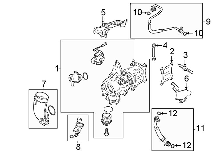 Engine / transaxle. Turbocharger & components.