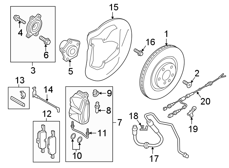 Front suspension. Brake components.