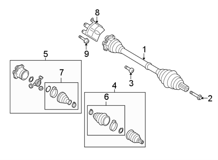 Front suspension. Drive axles.