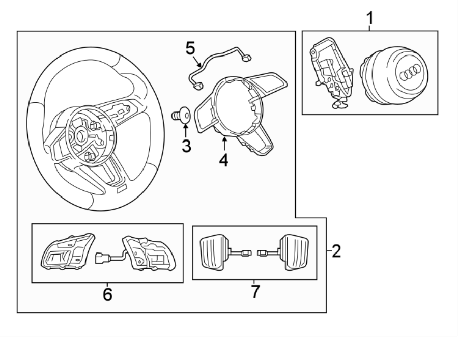 STEERING WHEEL & TRIM.