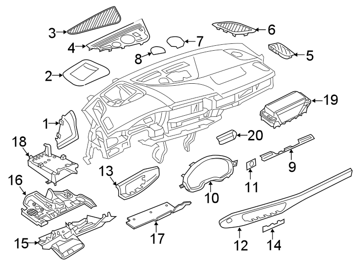 INSTRUMENT PANEL COMPONENTS.