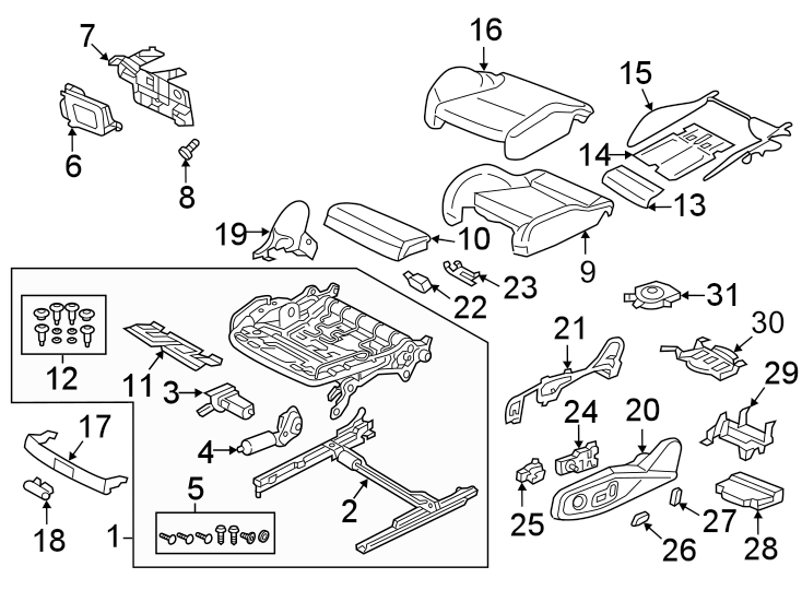 9Seats & tracks. Front seat components.https://images.simplepart.com/images/parts/motor/fullsize/1321518.png