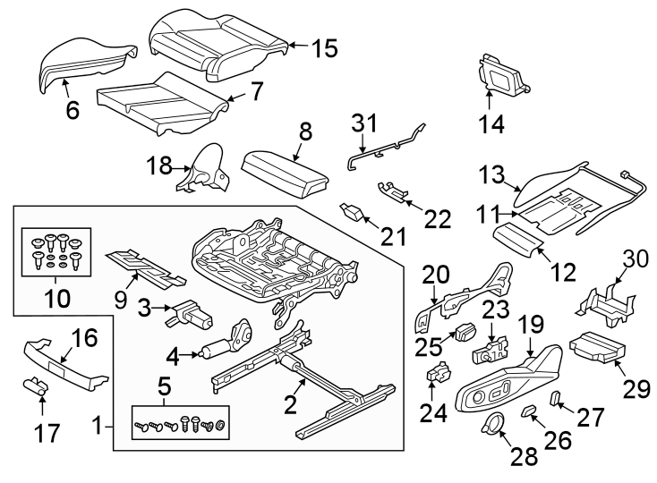 8Seats & tracks. Front seat components.https://images.simplepart.com/images/parts/motor/fullsize/1321519.png