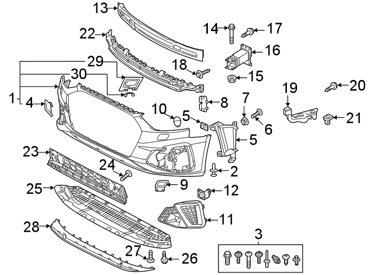 22Front bumper & grille. Bumper & components.https://images.simplepart.com/images/parts/motor/fullsize/1321908.png