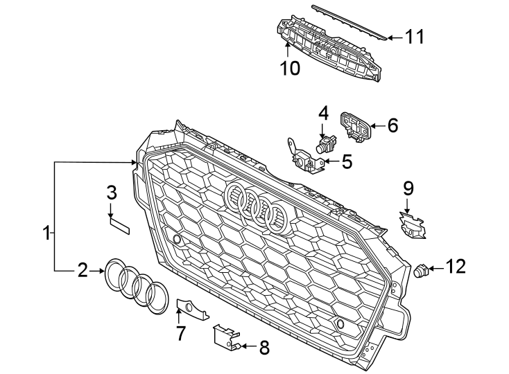 1Front bumper & grille. Grille & components.https://images.simplepart.com/images/parts/motor/fullsize/1321912.png