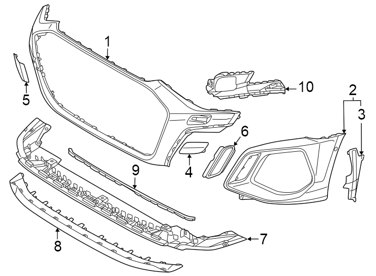 7Front bumper & grille. Bumper & components.https://images.simplepart.com/images/parts/motor/fullsize/1323005.png