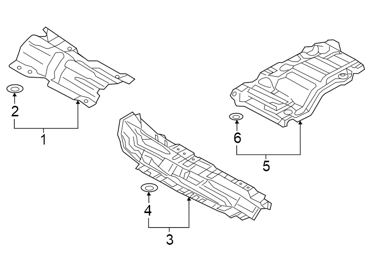 Exhaust system. Rear lamps. Heat shields.