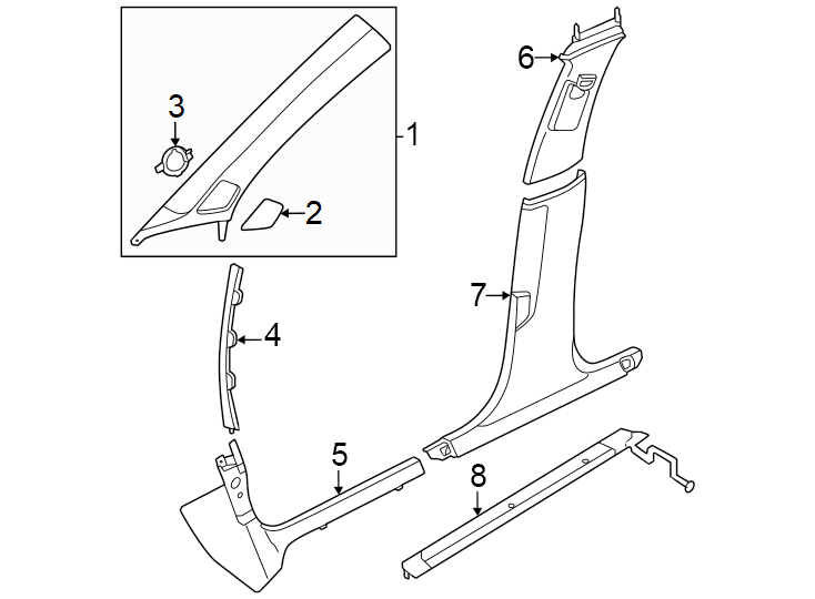 6Pillars. Rocker & floor. Interior trim.https://images.simplepart.com/images/parts/motor/fullsize/1323535.png