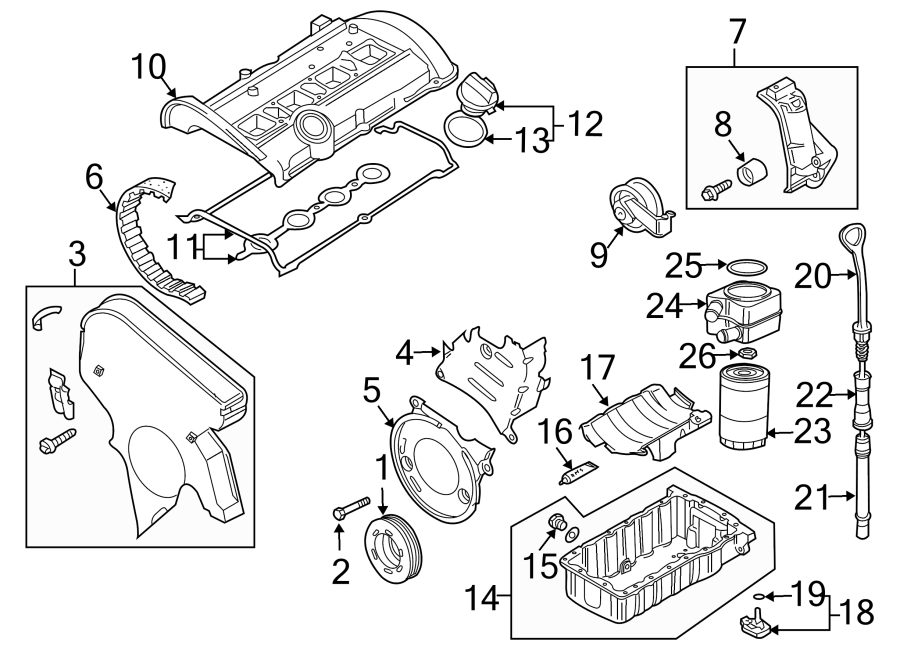 ENGINE / TRANSAXLE. ENGINE PARTS.