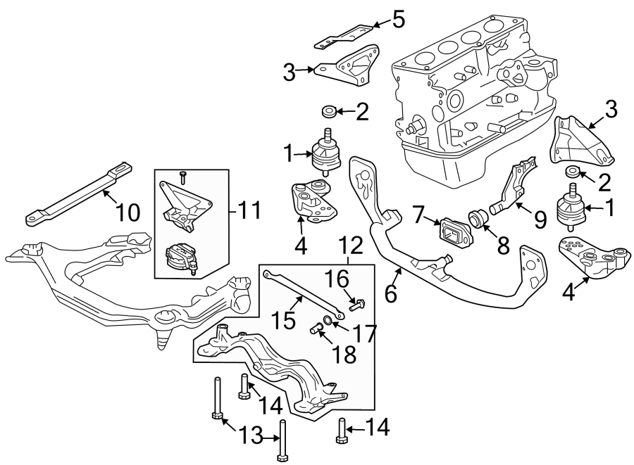 1ENGINE / TRANSAXLE. ENGINE & TRANS MOUNTING.https://images.simplepart.com/images/parts/motor/fullsize/1326205.png