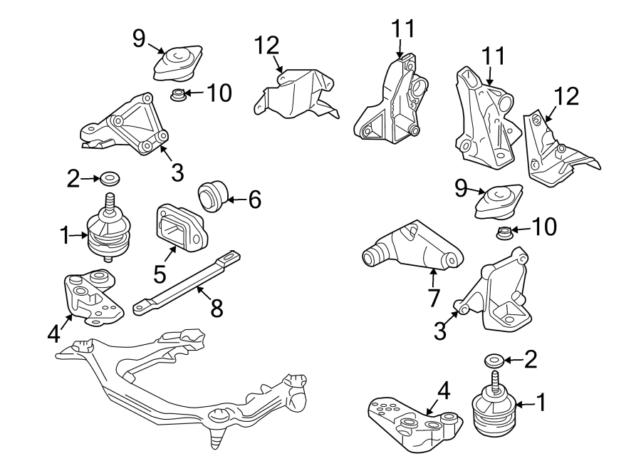 1ENGINE / TRANSAXLE. ENGINE & TRANS MOUNTING.https://images.simplepart.com/images/parts/motor/fullsize/1326232.png