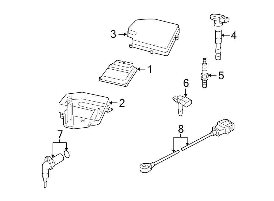 Diagram IGNITION SYSTEM. for your Audi SQ8  