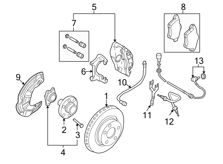 FRONT SUSPENSION. BRAKE COMPONENTS.