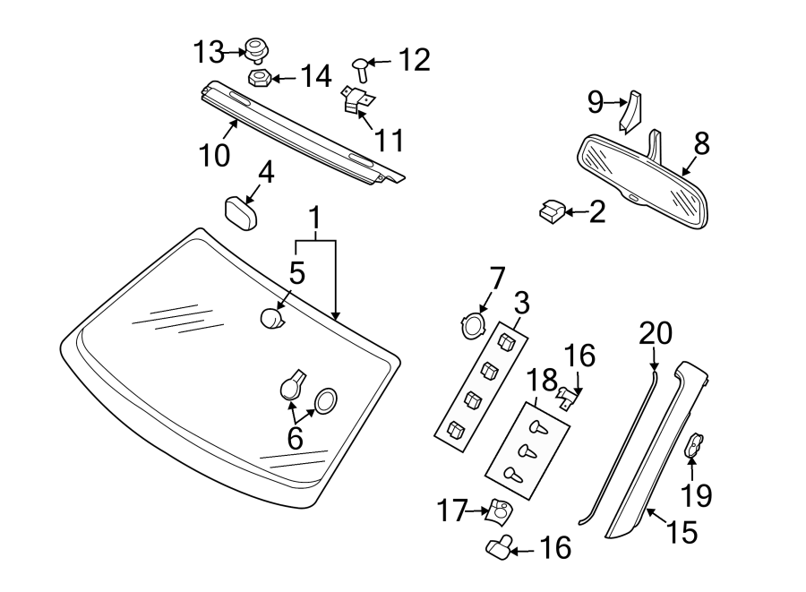 8WINDSHIELD. GLASS. REVEAL MOLDINGS.https://images.simplepart.com/images/parts/motor/fullsize/1327345.png