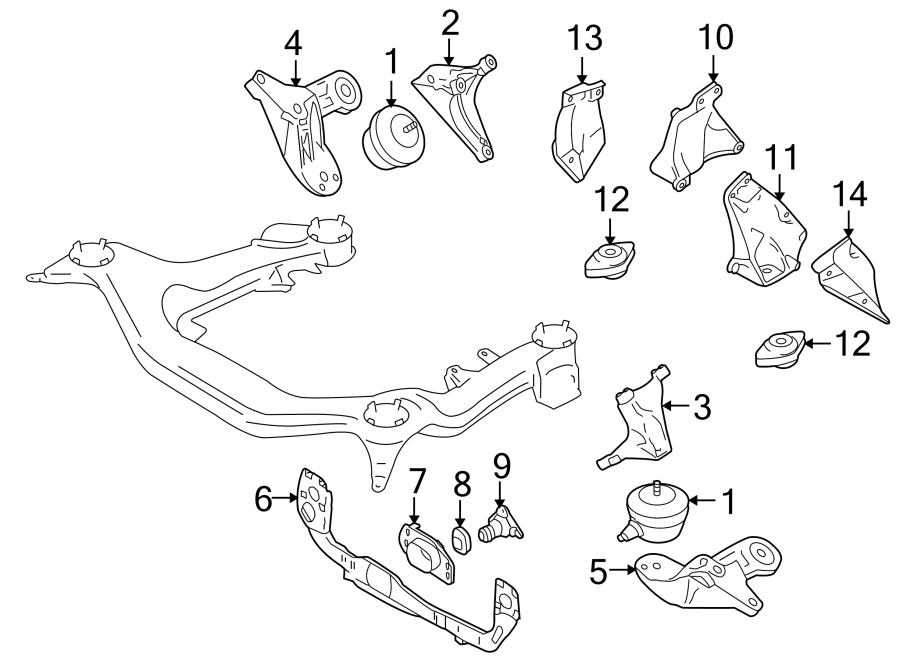 12ENGINE / TRANSAXLE. ENGINE & TRANS MOUNTING.https://images.simplepart.com/images/parts/motor/fullsize/1327725.png