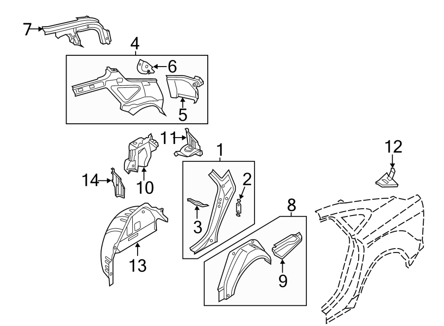 7QUARTER PANEL. INNER STRUCTURE.https://images.simplepart.com/images/parts/motor/fullsize/1330710.png