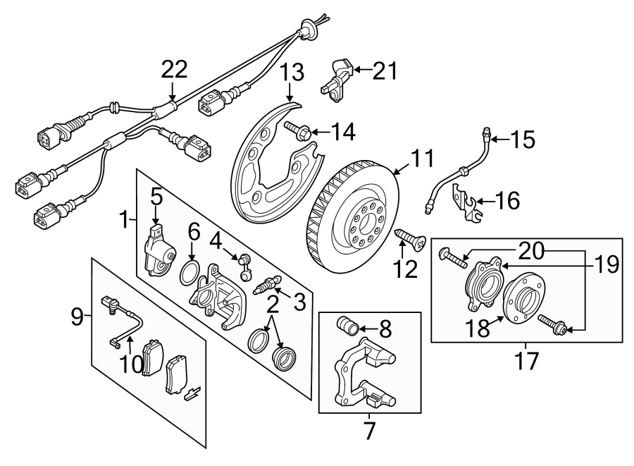 REAR SUSPENSION. BRAKE COMPONENTS.