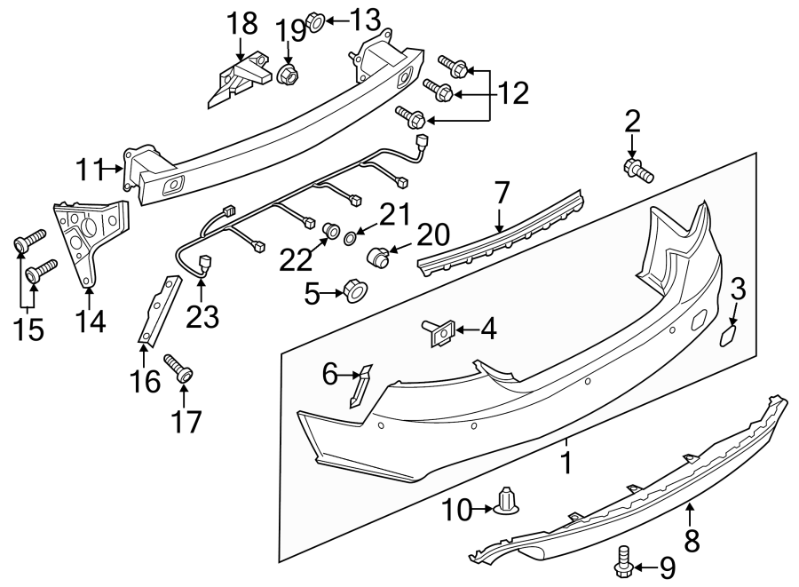 11Rear bumper. Bumper & components.https://images.simplepart.com/images/parts/motor/fullsize/1330855.png