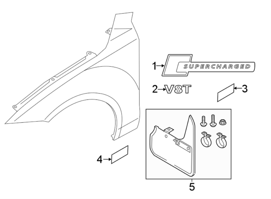 FENDER. EXTERIOR TRIM.