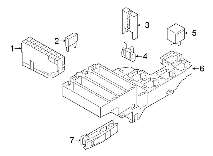 Diagram FUSE & RELAY. for your Audi S7  