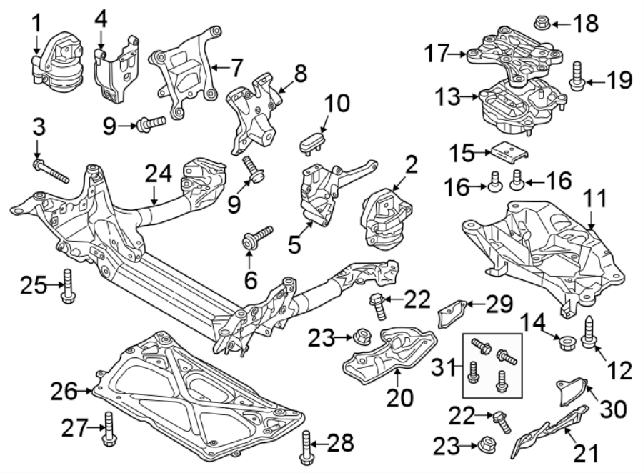 ENGINE / TRANSAXLE. ENGINE & TRANS MOUNTING.