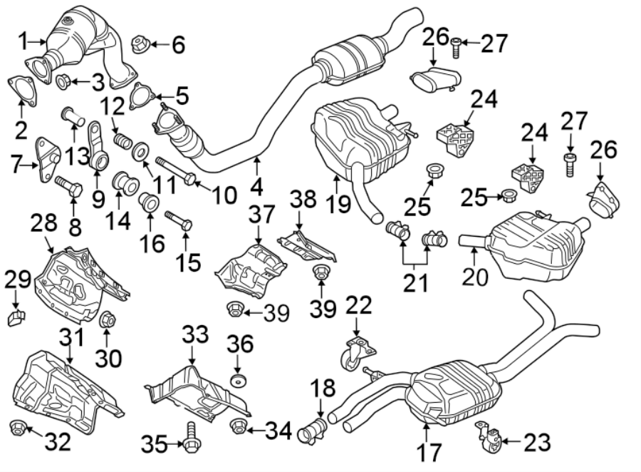 22EXHAUST SYSTEM. EXHAUST COMPONENTS.https://images.simplepart.com/images/parts/motor/fullsize/1331418.png