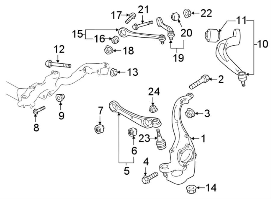 FRONT SUSPENSION. SUSPENSION COMPONENTS.