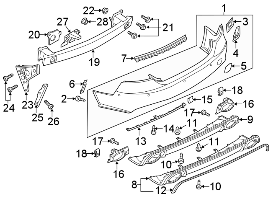 19REAR BUMPER. BUMPER & COMPONENTS.https://images.simplepart.com/images/parts/motor/fullsize/1331870.png