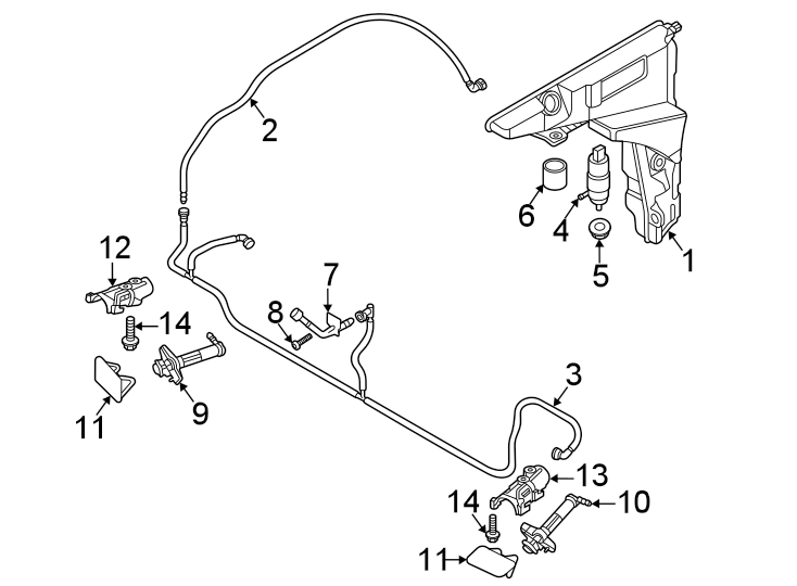 Front lamps. Washer components.