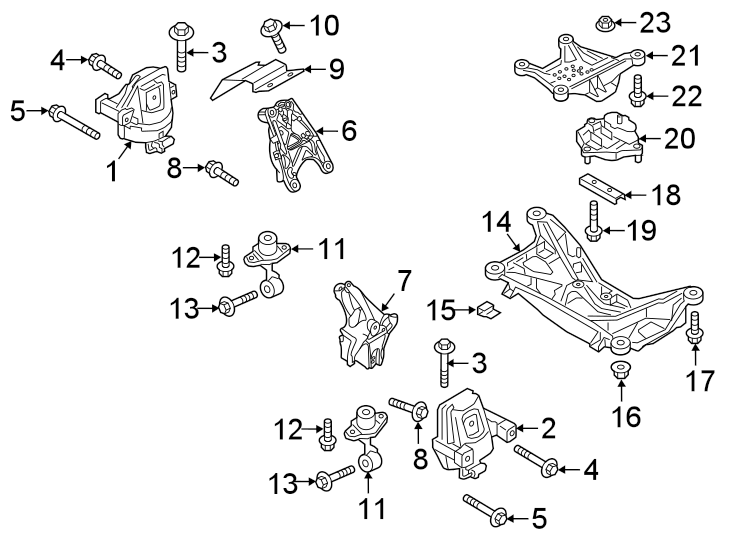 2Engine / transaxle. Engine & TRANS mounting.https://images.simplepart.com/images/parts/motor/fullsize/1332273.png