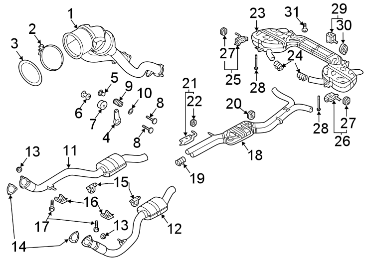 3Exhaust system. Exhaust components.https://images.simplepart.com/images/parts/motor/fullsize/1332295.png