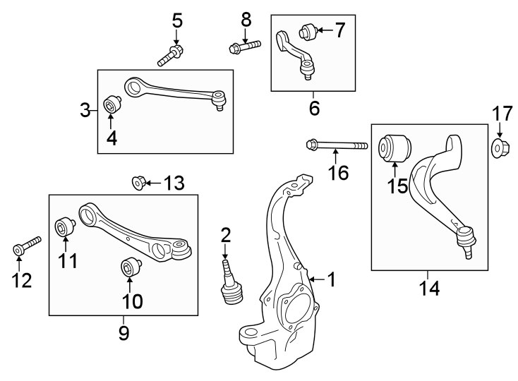 14Front suspension. Suspension components.https://images.simplepart.com/images/parts/motor/fullsize/1332330.png