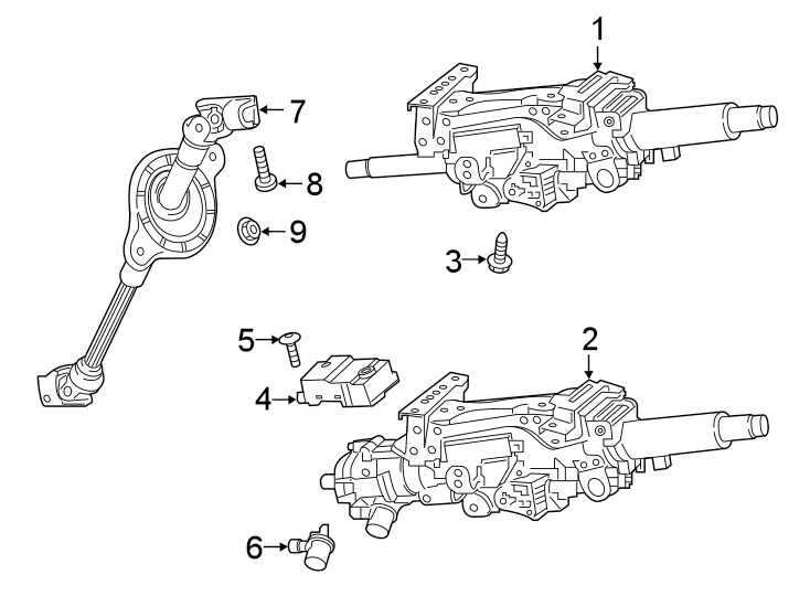 2Steering column assembly.https://images.simplepart.com/images/parts/motor/fullsize/1332360.png