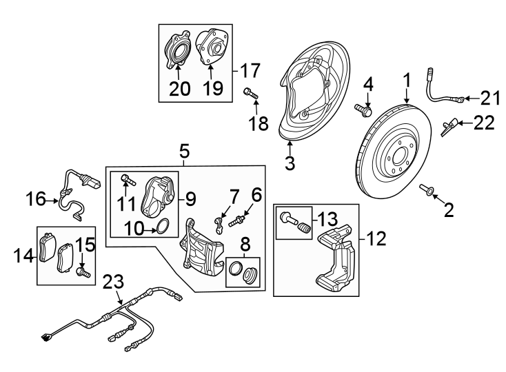 5Rear suspension. Brake components.https://images.simplepart.com/images/parts/motor/fullsize/1332715.png