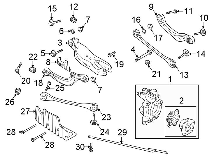 3Rear suspension. Suspension components.https://images.simplepart.com/images/parts/motor/fullsize/1332720.png