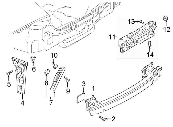 8Rear bumper. Bumper & components.https://images.simplepart.com/images/parts/motor/fullsize/1332855.png