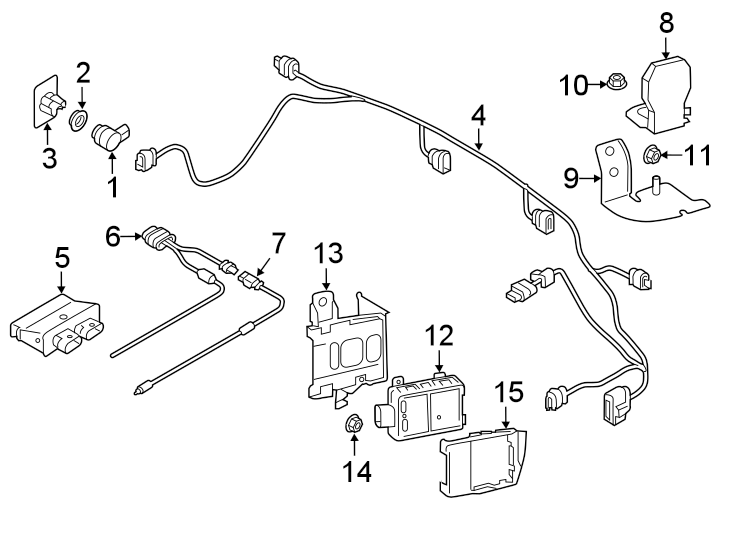 13Rear bumper. Electrical components.https://images.simplepart.com/images/parts/motor/fullsize/1332860.png