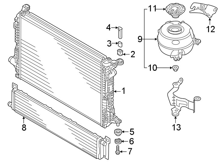 8Radiator & components.https://images.simplepart.com/images/parts/motor/fullsize/1333070.png