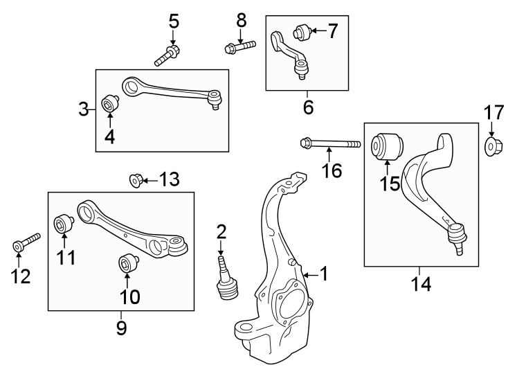 14Front suspension. Suspension components.https://images.simplepart.com/images/parts/motor/fullsize/1333335.png