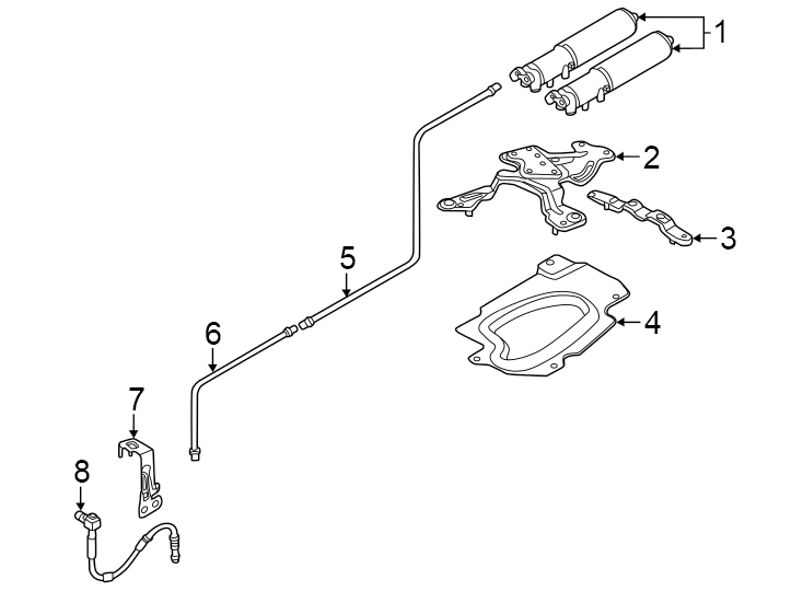 Front suspension. Air distribution system.