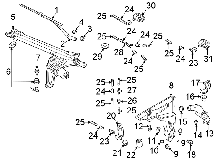 17Windshield. Wiper & washer components.https://images.simplepart.com/images/parts/motor/fullsize/1333380.png