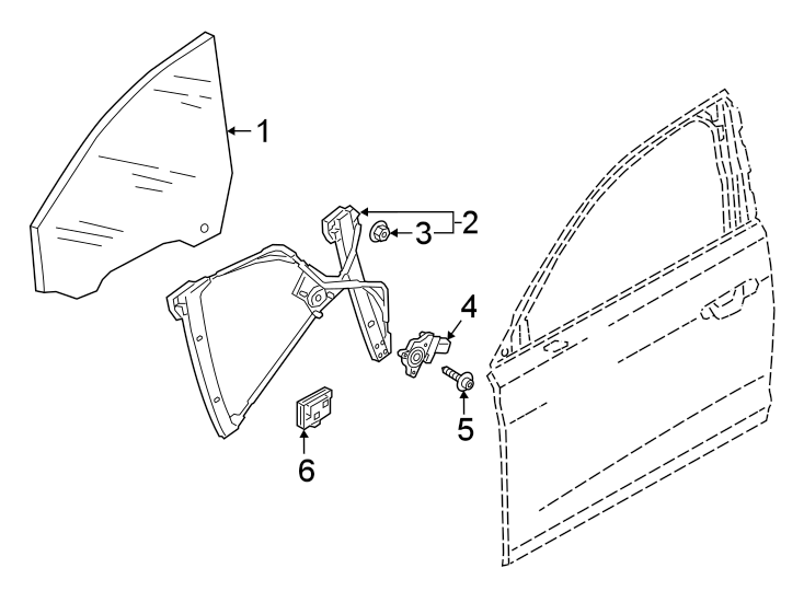 1Front door. Glass & hardware.https://images.simplepart.com/images/parts/motor/fullsize/1333625.png