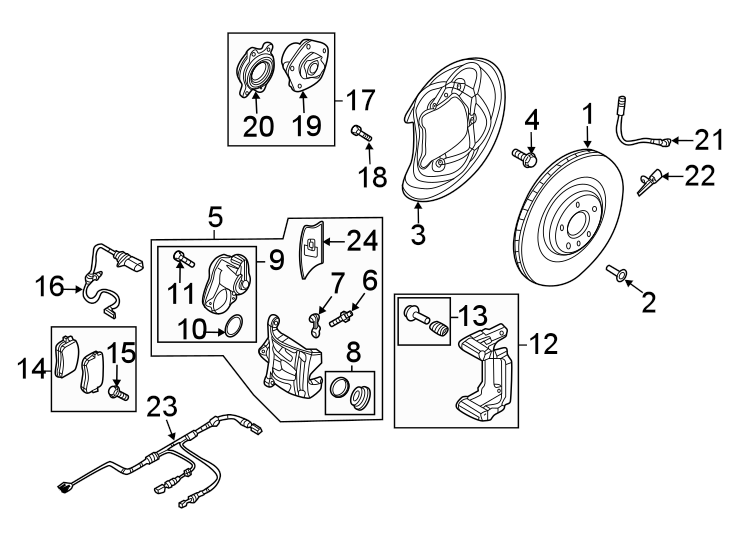 Rear suspension. Brake components.