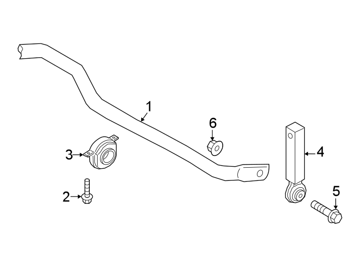 Rear suspension. Stabilizer bar & components.