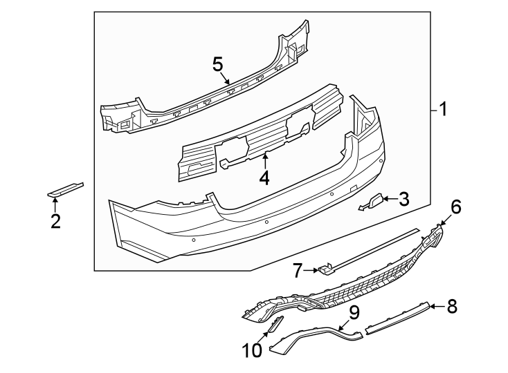 9Rear bumper. Bumper & components.https://images.simplepart.com/images/parts/motor/fullsize/1333850.png