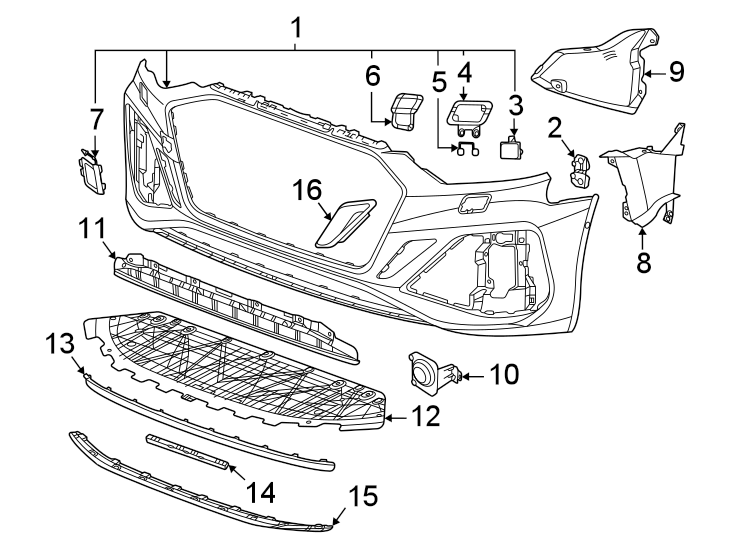 12Front bumper & grille. Bumper & components.https://images.simplepart.com/images/parts/motor/fullsize/1335005.png