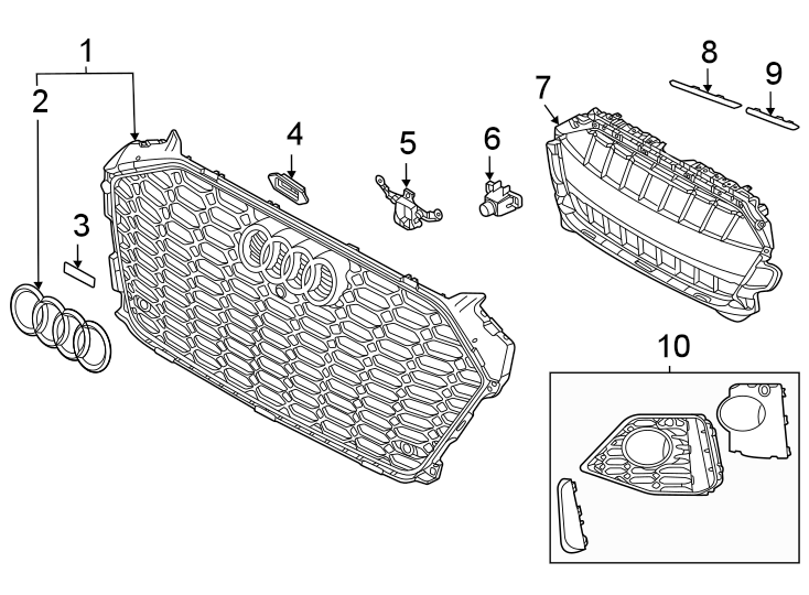 2Front bumper & grille. Grille & components.https://images.simplepart.com/images/parts/motor/fullsize/1335015.png