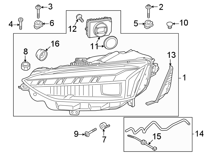 13Front lamps. Headlamp components.https://images.simplepart.com/images/parts/motor/fullsize/1335025.png