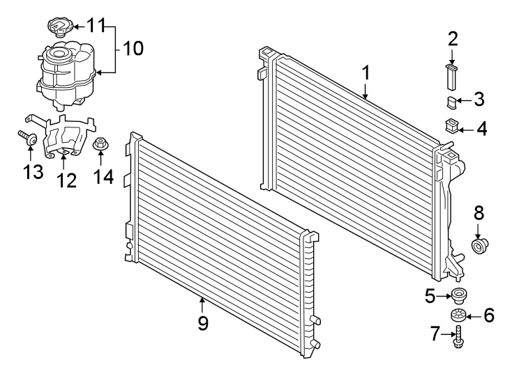 9Radiator & components.https://images.simplepart.com/images/parts/motor/fullsize/1335040.png